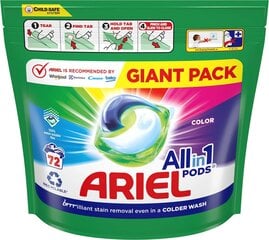 Ariel Color pesukapslid, 72 tk x 2 tk hind ja info | Pesuvahendid | kaup24.ee