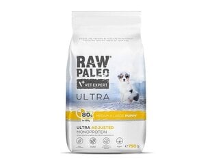 Raw Paleo Ultra Turkey Medium&Large Puppy для щенков средних и крупных пород с индейкой, 750 гр цена и информация | Сухой корм для собак | kaup24.ee