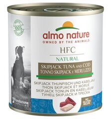 Almo Nature HFC Natural, tuunikala ja tursk, 12x290 g hind ja info | Konservid koertele | kaup24.ee