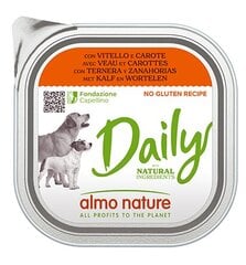 Almo Nature Daily, vasikaliha porgandiga, 9x300g hind ja info | Konservid koertele | kaup24.ee