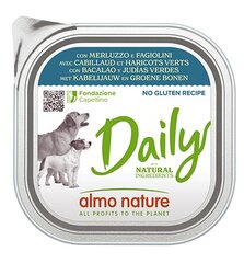 Almo Nature Daily с треской и стручковой фасолью, 9 x 300 г цена и информация | Консервы для собак | kaup24.ee