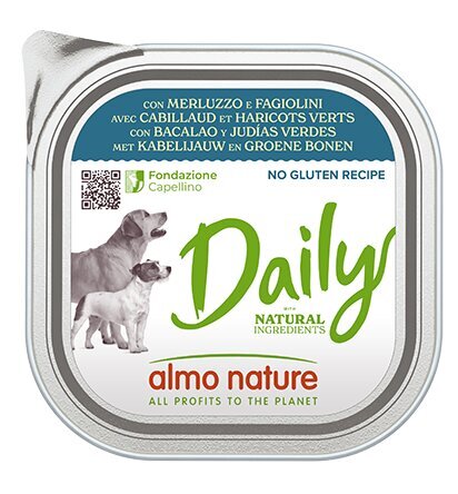 Almo Nature Daily, tursk roheliste ubadega, 9x300g цена и информация | Konservid koertele | kaup24.ee