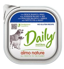 Almo Nature Daily, valge kala riisiga, 9x300g hind ja info | Konservid koertele | kaup24.ee