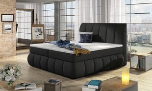 Кровать Vincenzo, 140х200 см, гобелен, черный цена и информация | Кровати | kaup24.ee