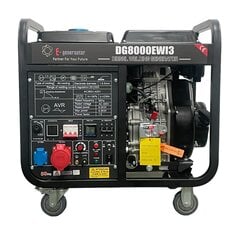 Diiselgeneraator E-generaator inverter DG8000EWI3 400V/max.6-6,5kw 20-230A цена и информация | Электрогенераторы | kaup24.ee