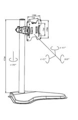 Monitori lauaalus OMB TABLE BASE, 15"-32", 8 kg, 100x100 mm hind ja info | Teleri seinakinnitused ja hoidjad | kaup24.ee