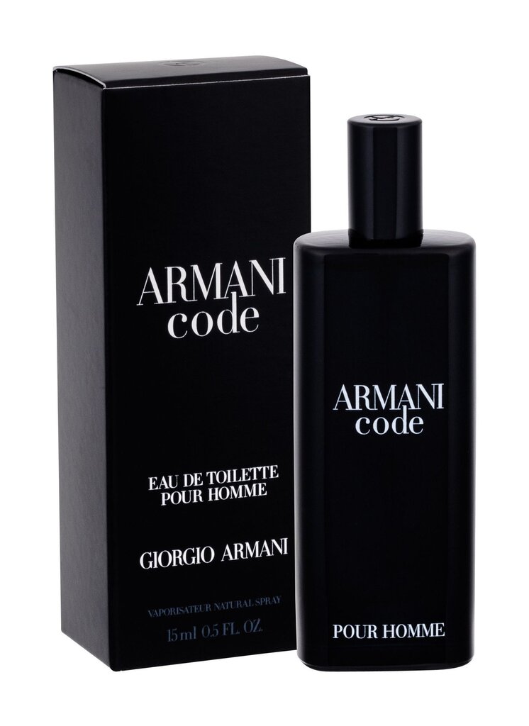 Tualettvesi Giorgio Armani Code EDT meestele 15 ml цена и информация | Meeste parfüümid | kaup24.ee