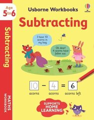 Usborne Workbooks Subtracting 5-6 цена и информация | Книги для подростков и молодежи | kaup24.ee