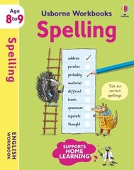 Usborne Workbooks Spelling 8-9 цена и информация | Книги для подростков и молодежи | kaup24.ee