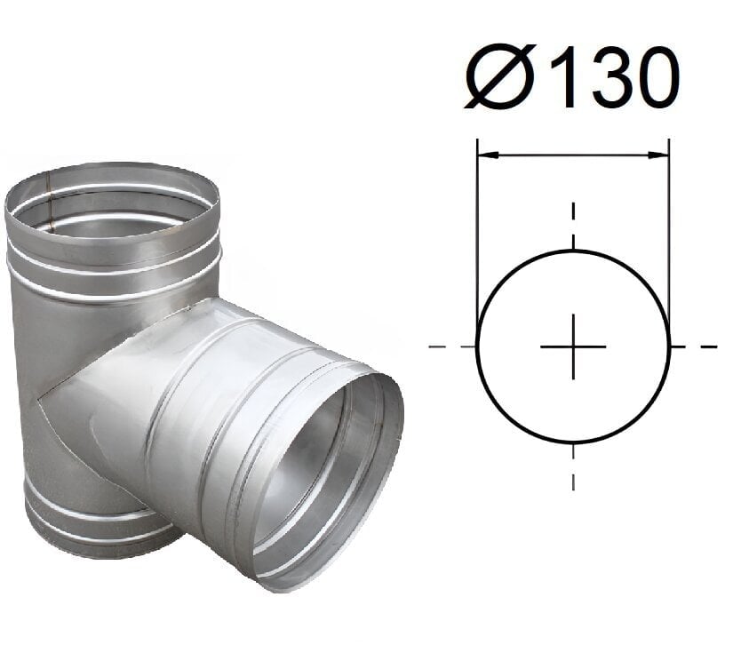 T-profiilid 90°. D-130 mm. hind ja info | Korstnad | kaup24.ee