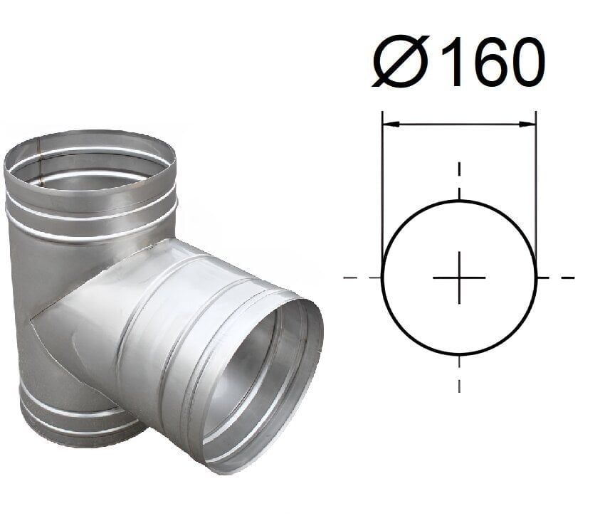 T-profiilid 90°. D-160 mm. hind ja info | Korstnad | kaup24.ee