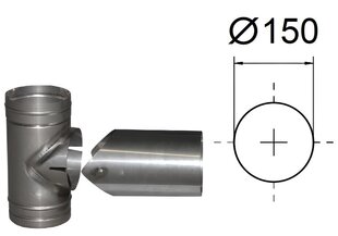 T-otsik koos eemaldatava küljega. D-150 mm. hind ja info | Korstnad | kaup24.ee