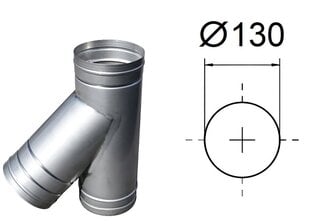 T-otsik 45°. D-130 mm. hind ja info | Korstnad | kaup24.ee