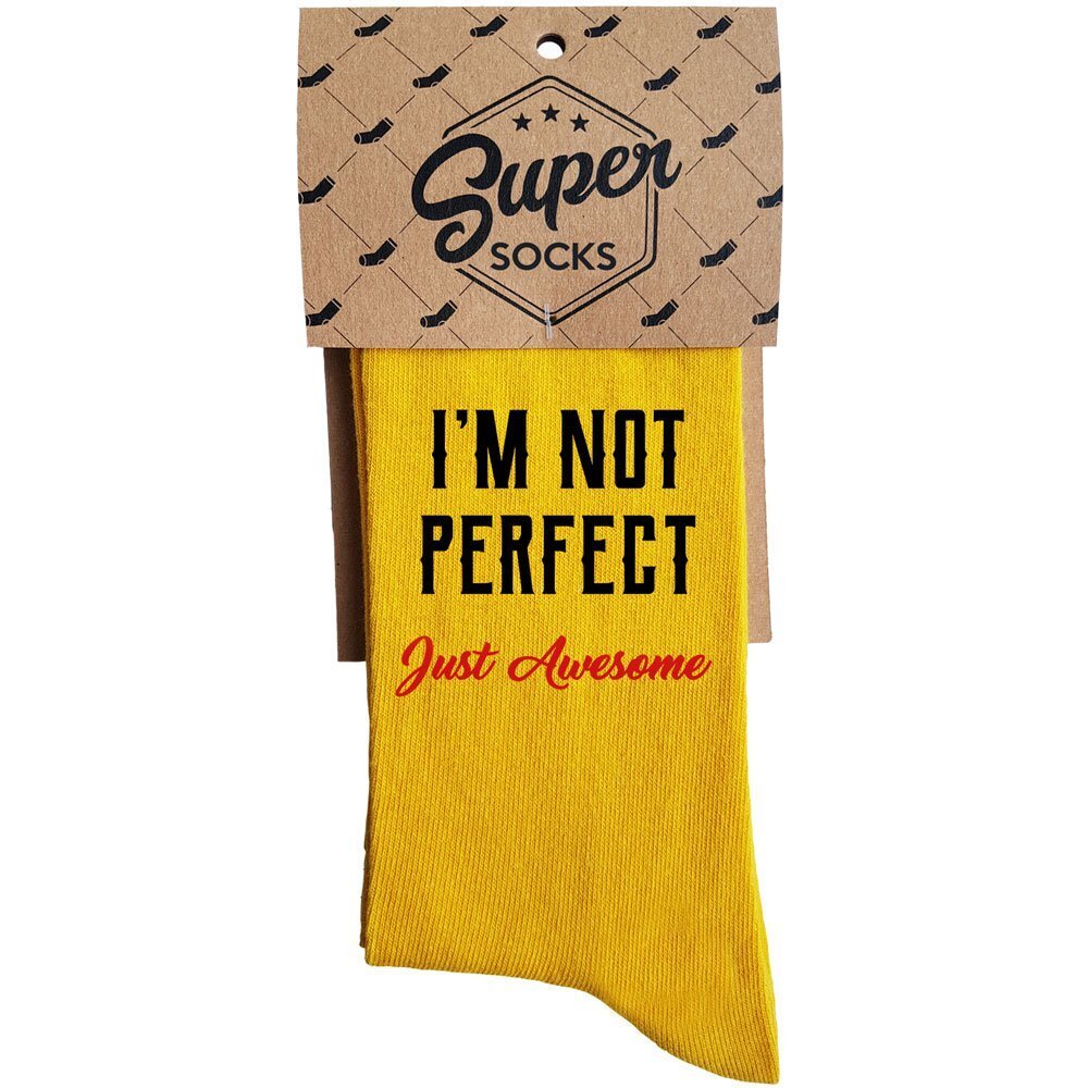 Sokid "I'm not perfect" hind ja info | Lõbusad sokid | kaup24.ee
