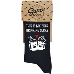 Sokid "This is my beer drinking socks" hind ja info | Lõbusad sokid | kaup24.ee