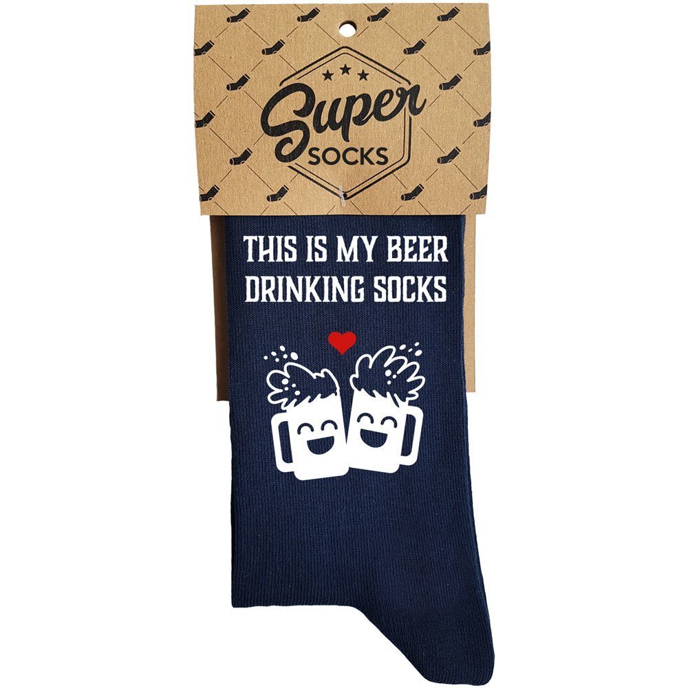 Sokid "This is my beer drinking socks" hind ja info | Lõbusad sokid | kaup24.ee