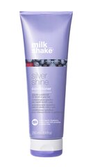 Kollast juuksevärvi vähendav juuksepalsam Milk Shake Silver Shine 250 ml цена и информация | Бальзамы, кондиционеры | kaup24.ee