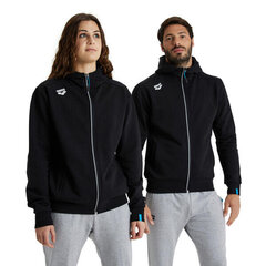 Unisex spordijakk Arena Team Hooded Jacket Panel, must hind ja info | Meeste spordiriided | kaup24.ee