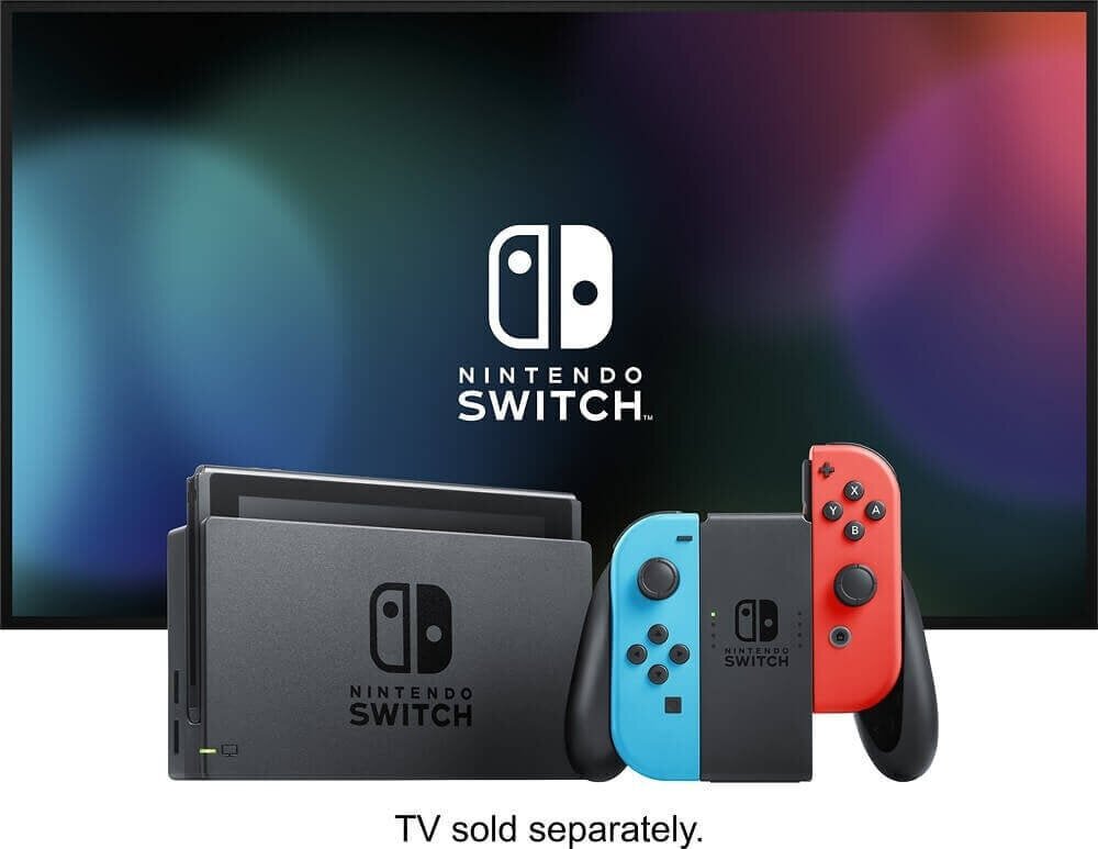 Mängukonsool Nintendo Switch V2 32GB, sinine/punane + Joy-Con juhtpuldid hind ja info | Mängukonsoolid | kaup24.ee