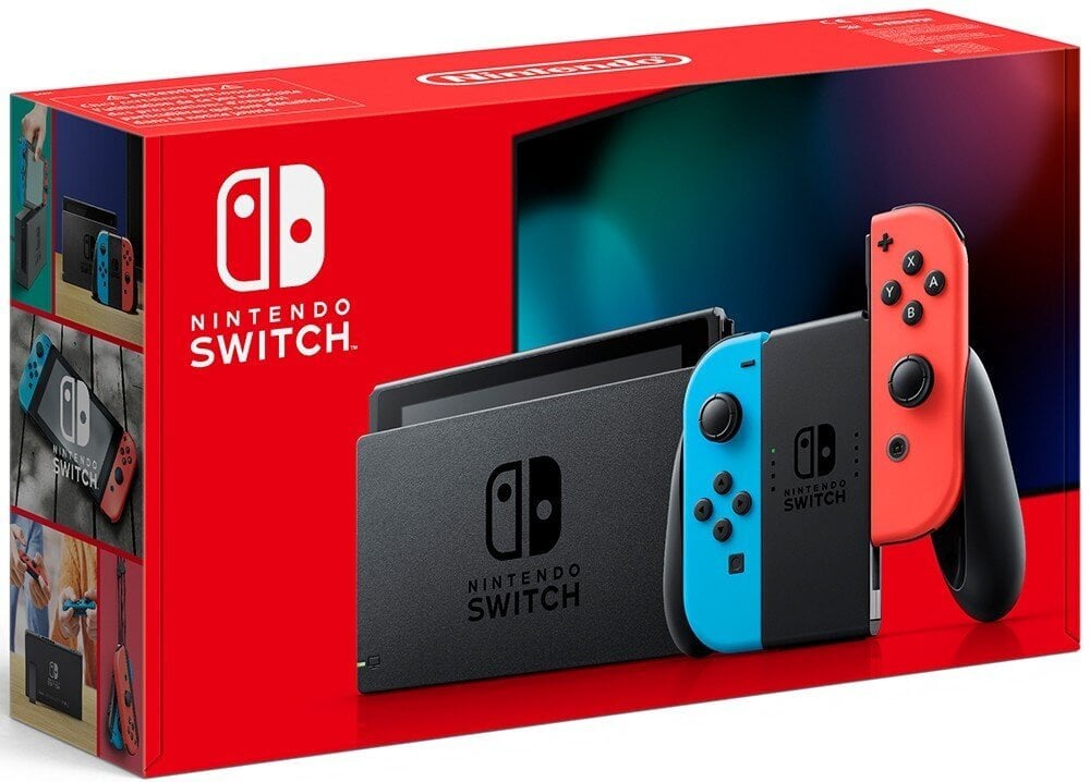 Mängukonsool Nintendo Switch V2 32GB, sinine/punane + Joy-Con juhtpuldid hind ja info | Mängukonsoolid | kaup24.ee