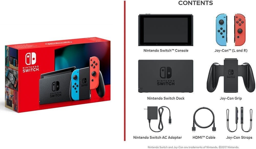 Mängukonsool Nintendo Switch V2 32GB, sinine/punane + Joy-Con juhtpuldid цена и информация | Mängukonsoolid | kaup24.ee