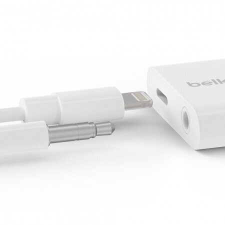 Adapter Lightning - 3,5mm + Lightning Belkin цена и информация | USB jagajad, adapterid | kaup24.ee