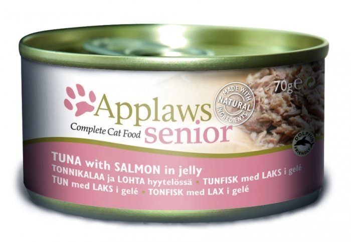 APPLAWS CAT SENIOR JELLY K.TUNA&SALMON 70G цена и информация | Konservid kassidele | kaup24.ee