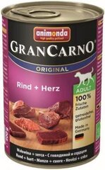 Консервы для собак GranCarno adult с говяжим мясом и сердцем, 400 г цена и информация | Консервы для собак | kaup24.ee