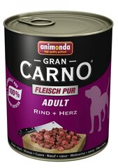 Консервы для собак GranCarno adult с говяжим мясом и сердцем, 800 г цена и информация | Консервы для собак | kaup24.ee