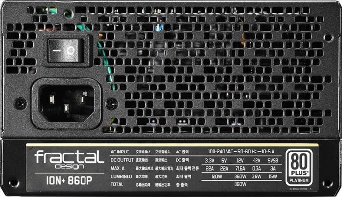 Fractal Design Fully Modular PSU Ion+ 860W Platinum 860 W цена и информация | Toiteplokid (PSU) | kaup24.ee