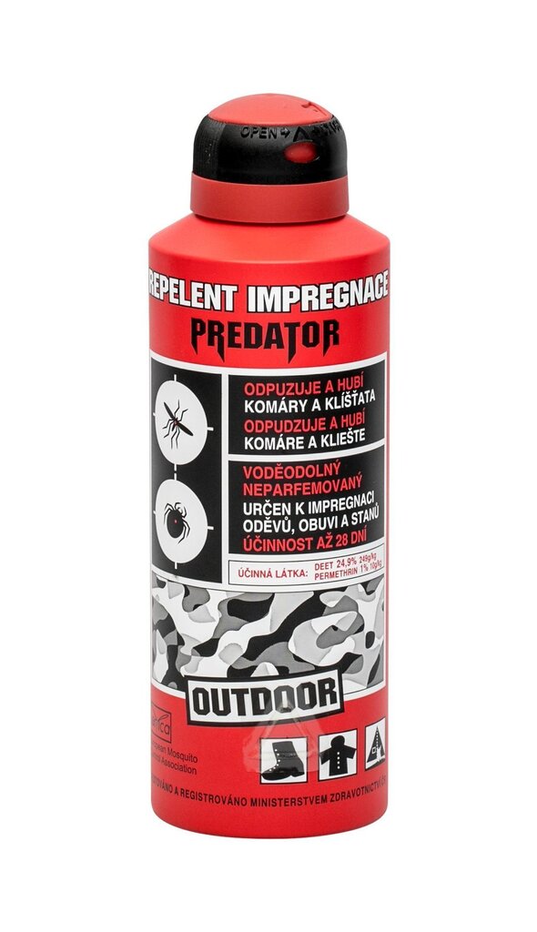 Sprei sääskede ja puukide vastu Predator Outdoor Impregnace 200 ml цена и информация | Sääsetõrje- ja puugitõrjevahendid | kaup24.ee