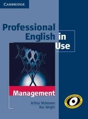 Professional English in Use Management Management with Answers цена и информация | Пособия по изучению иностранных языков | kaup24.ee