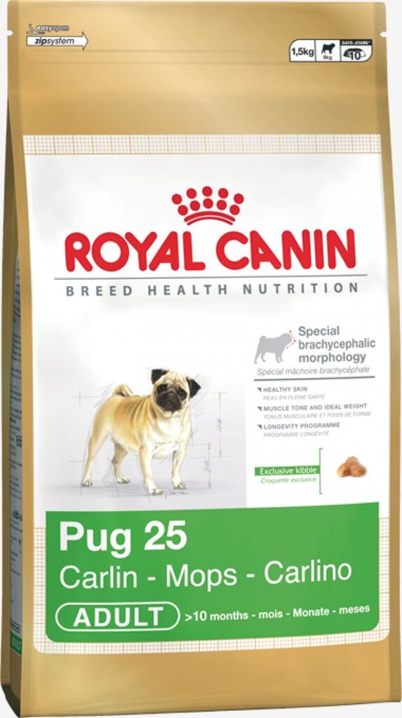 Royal Canin Mops Adult koertele, 0,5 kg hind ja info | Kuivtoit koertele | kaup24.ee