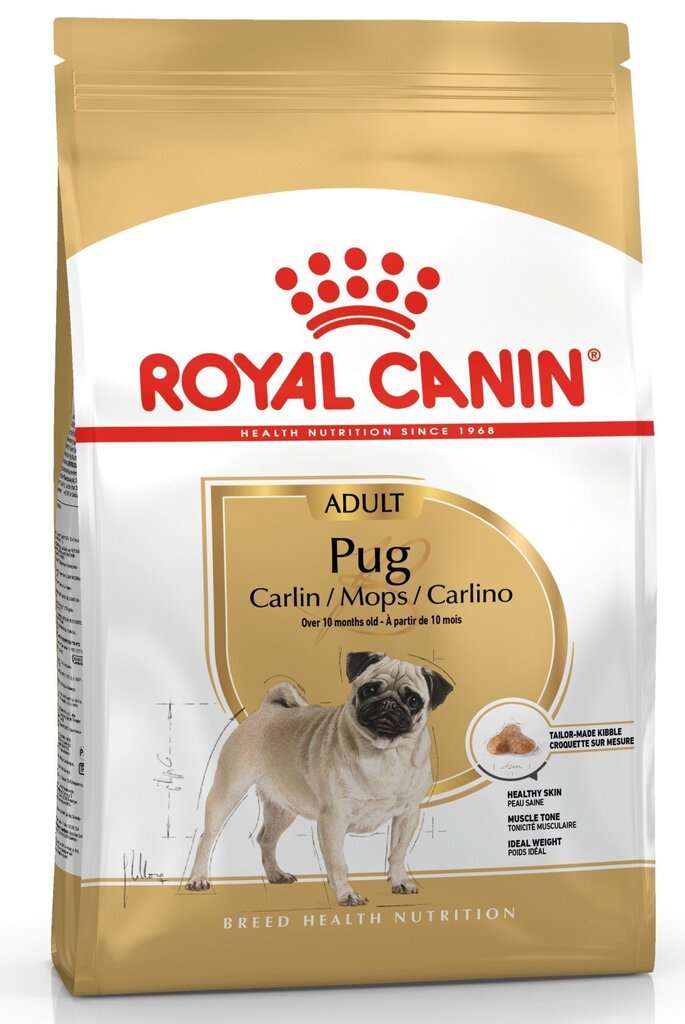 Kuivtoit koertele Royal Canin Pug Adult, 1,5 kg цена и информация | Kuivtoit koertele | kaup24.ee