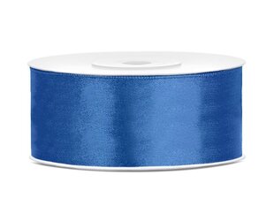 Атласная ленточка Royal Blue, синяя, 25 мм/25 м, 1 коробка/30 шт (1 шт/25 м) цена и информация | Подарочные упаковки | kaup24.ee