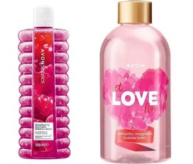 Набор пены для ванн Avon Raspberry Delight и Let Love Flow цена и информация | Масла, гели для душа | kaup24.ee