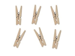 Puidust pesulõksud Natural Wood, helepruun, 3 cm, 1 pakk/20 tk цена и информация | Праздничные декорации | kaup24.ee