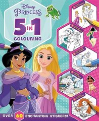 Disney Princess: 5 in 1 Colouring hind ja info | Väikelaste raamatud | kaup24.ee