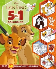 Disney The Lion King: 5 in 1 Colouring hind ja info | Väikelaste raamatud | kaup24.ee