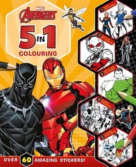 Marvel Avengers: 5 in 1 Colouring hind ja info | Väikelaste raamatud | kaup24.ee