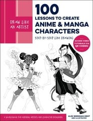 Draw Like an Artist: 100 Lessons to Create Anime and Manga Characters: Step-by-Step Line Drawing - A Sourcebook for Aspiring Artists and Character Designers - Access video tutorials via QR codes!, Volume 8 цена и информация | Книги о питании и здоровом образе жизни | kaup24.ee