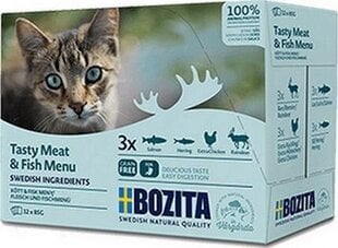 Bozita Cat Multibox liha ja kalaga, 12x85 g hind ja info | Konservid kassidele | kaup24.ee