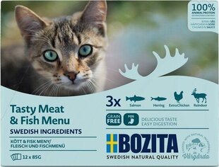 Bozita Cat Multibox с мясом и рыбой, 12х85 г цена и информация | Кошачьи консервы | kaup24.ee