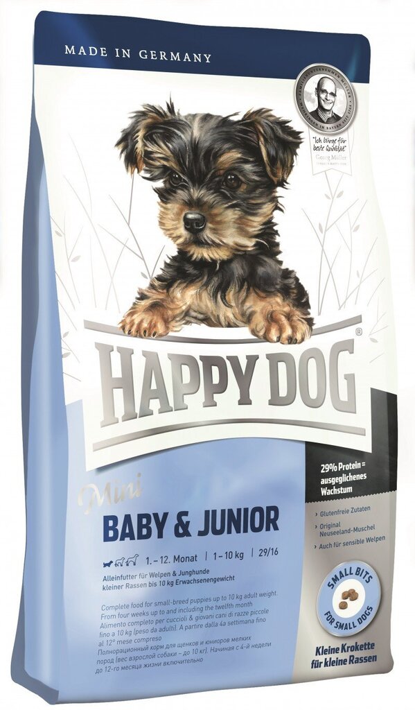 HAPPY DOG MINI BABY & JUNIOR 1 kg цена и информация | Kuivtoit koertele | kaup24.ee