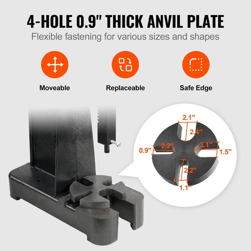 Käsitsi kangpress Vevor, 3 t, 310 mm цена и информация | Käsitööriistad | kaup24.ee