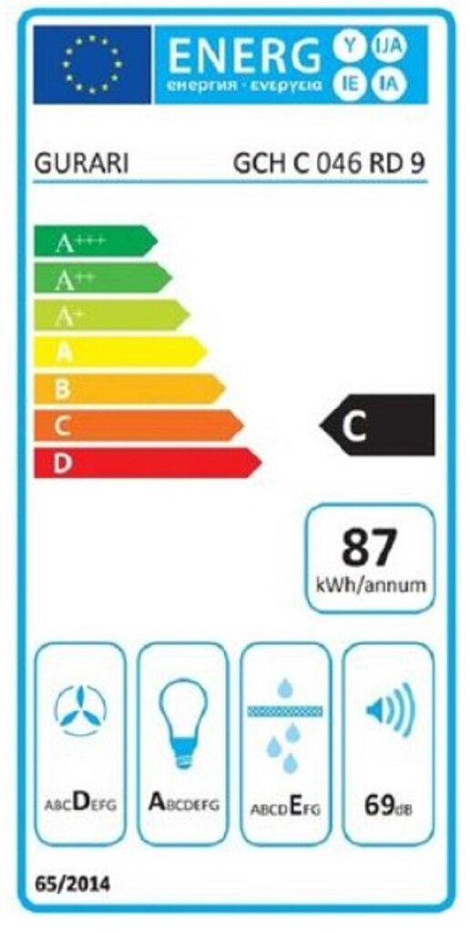 Gurari GCH C 046 RD 9, 90 cm цена и информация | Õhupuhastid | kaup24.ee