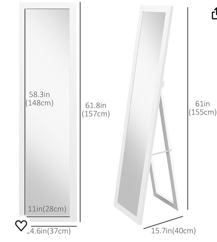 Homocom täispikk peegel hind ja info | Peeglid | kaup24.ee