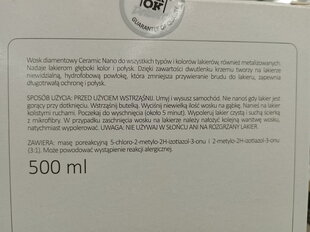 Keraamiline nano teemantvaha 500 ml + aplikaator ja lapp hind ja info | Autokeemia | kaup24.ee