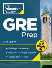 Princeton Review GRE Prep, 36th Edition: 4 Practice Tests plus Review & Techniques plus Online Features цена и информация | Книги по социальным наукам | kaup24.ee