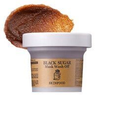 Skrab-mask musta suhkruga Skinfood Black Sugar Mask Wash Off, 120 g hind ja info | Näomaskid, silmamaskid | kaup24.ee